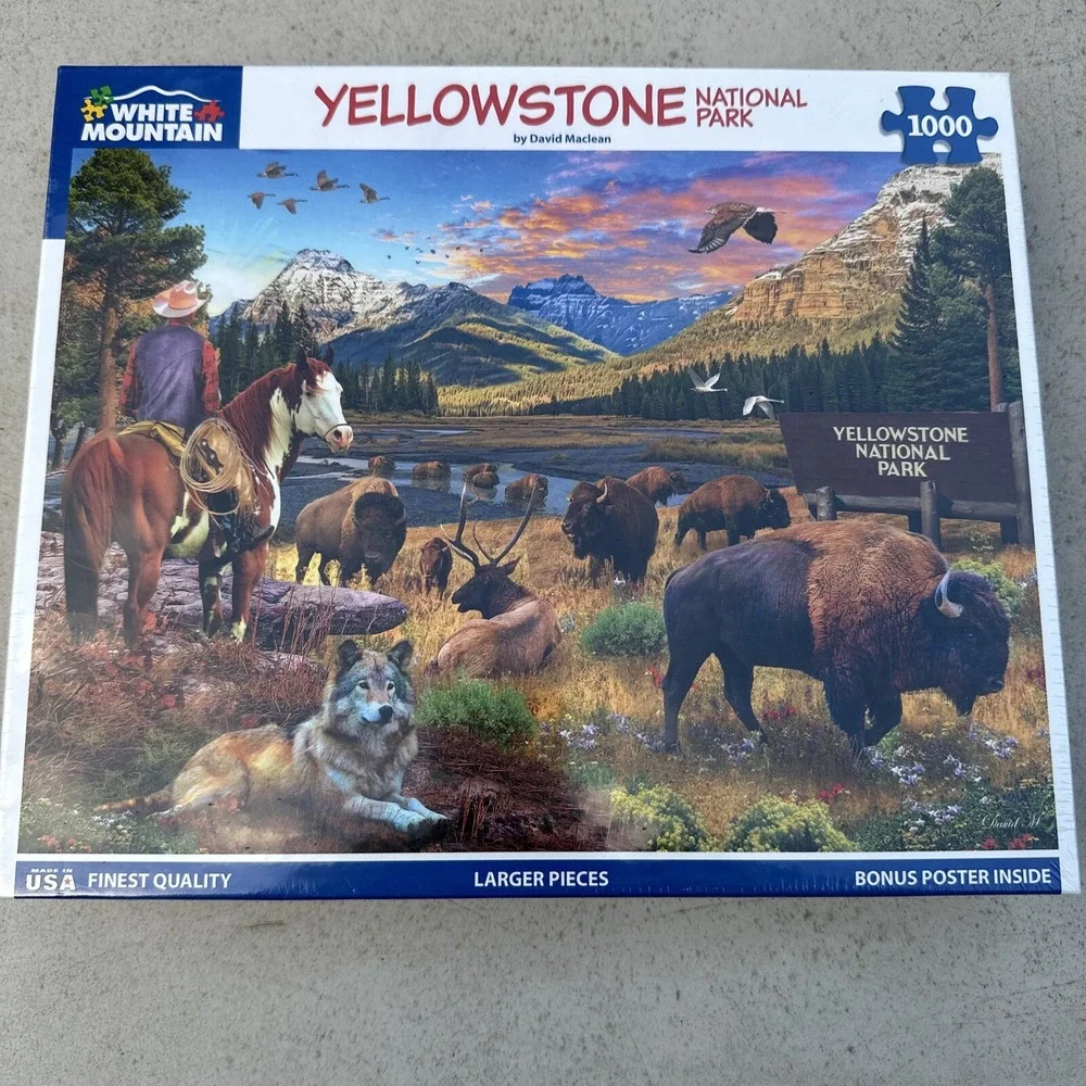Yellowstone National Park White Mountain‎ 1000 Larger Piece Puzzle Shrinkwrapped
